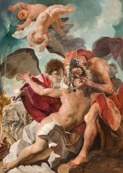 Sacrificio di Isacco (olio su tela) da Paolo Pagani