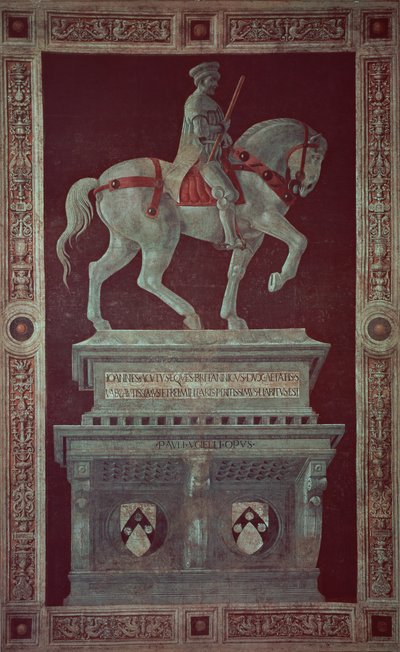 Monumento equestre di Sir John Hawkwood (1320-94), 1436 da Paolo Uccello