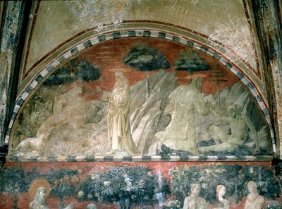 Genesi, creazione degli animali e creazione di Adamo - Affresco da Paolo Uccello