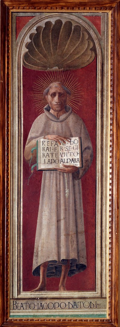 Ritratto del poeta e religioso italiano Jacopo de Benedetti detto Jacopone da Todi da Paolo Uccello