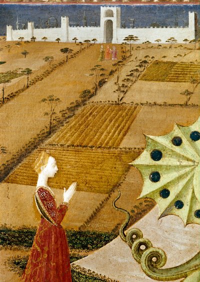 San Giorgio e il Drago, (dettaglio della principessa) da Paolo Uccello