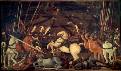La disfatta di San Romano (Battaglia di San Romano) nel 1432. Terzo episodio: la sconfitta di Bernardino della Ciarda da Paolo Uccello