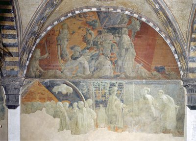 Il diluvio e il ritiro delle acque (sezione superiore) Il sacrificio e l