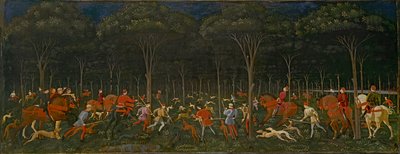 La caccia nella foresta, c.1465-70 da Paolo Uccello