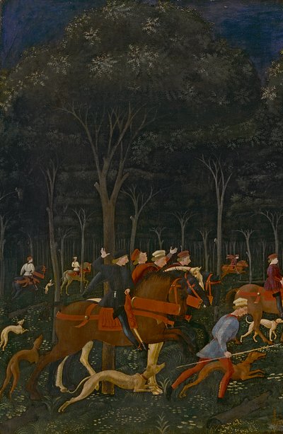 La caccia nella foresta, c.1465-70 da Paolo Uccello
