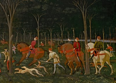 La Caccia nella Foresta, c.1465-70 (dettaglio) da Paolo Uccello