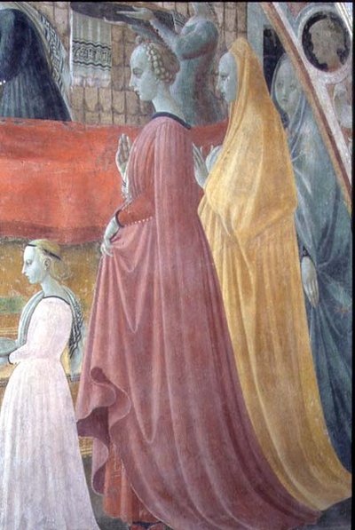 La Natività della Vergine, (dettaglio) raffigurante le donne della famiglia del donatore, dalla Cappella dell
