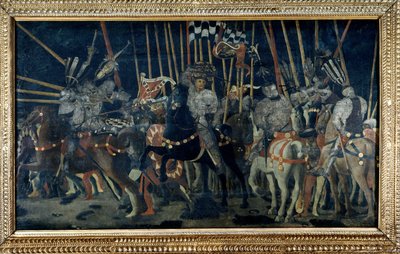 Il contrattacco di Micheletto da Cotignola (La Battaglia di San Romano). Secondo episodio che illustra il contrattacco di Micheletto da Cotignola. Dipinto di Paolo di Dono detto Paolo Uccello (1397-1475) da Paolo Uccello