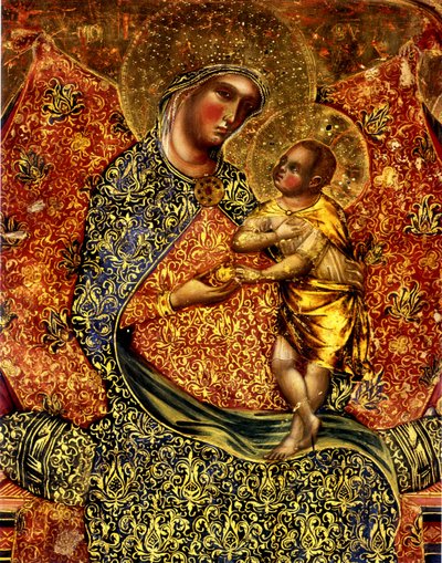 Madonna col Bambino in trono con due angeli da Paolo Veneziano