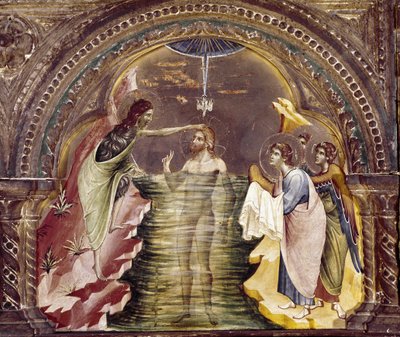 Il battesimo di Gesù (dettaglio) da Paolo Veneziano