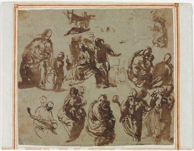 Vari schizzi della Madonna col Bambino da Paolo Veronese