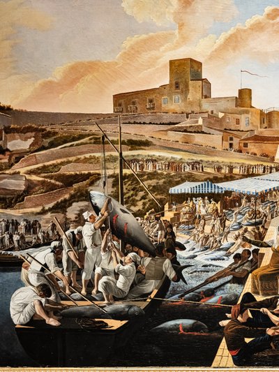 La mattanza del tonno a Solanto alla presenza della famiglia reale da Paolo de Albertis