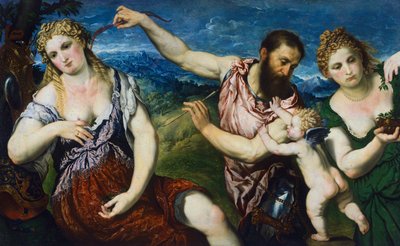 Allegoria con Marte, Venere, Flora e Cupido, c.1560 da Paris Bordone