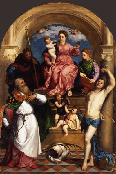 Madonna in Trono con Bambino e Santi da Paris Bordone