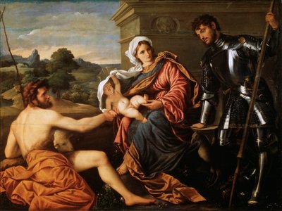 Madonna col Bambino, San Giovanni Battista e San Giorgio, primi anni 1530 da Paris Bordone