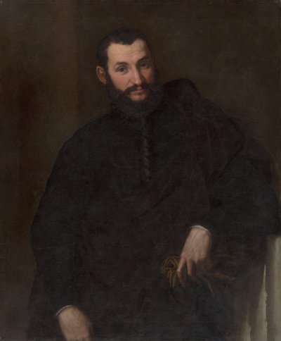 Ritratto di un uomo (con un frammento di colonna antica) da Paris Bordone