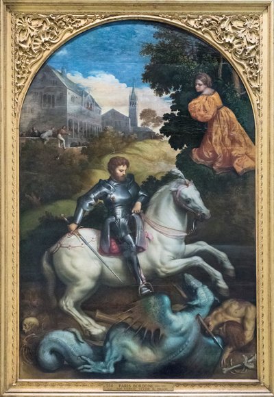 San Giorgio uccide il drago da Paris Bordone
