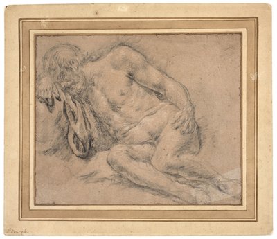 Nudo maschile addormentato, forse per l