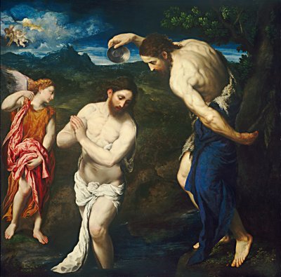 Il battesimo di Cristo, c. 1535-1540 da Paris Bordone