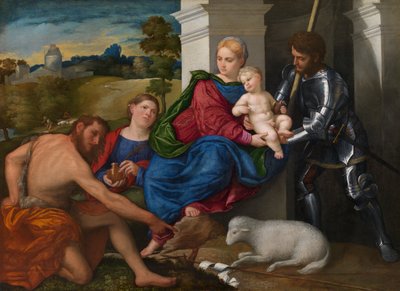 La Vergine e il Bambino con i Santi Giovanni Battista, Maria Maddalena e Giorgio (possibilmente), c.1524 da Paris Bordone