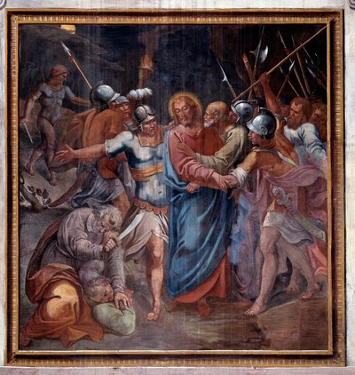 Vita di Cristo: il bacio di Giuda e la cattura di Cristo da Paris Nogari