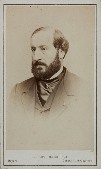 Ritratto di Émile Augier da Paris . Photo studio Reutlinger