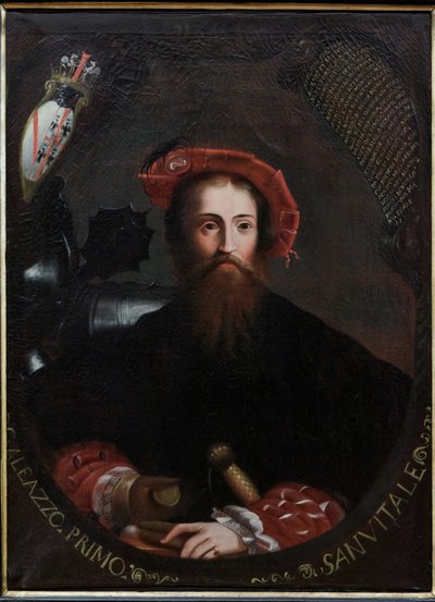 Fontanellato, Rocca Sanvitale: Ritratto di Barbara Sanseverino Sanvitale, copia da Parmigianino 