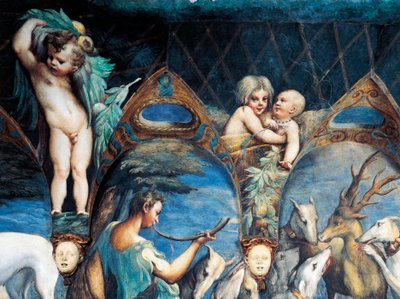 Atteone attaccato dai cani (dettaglio) da Parmigianino (1503 40)