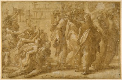 Cristo con i suoi discepoli che guariscono i lebbrosi da Parmigianino (1503 40)
