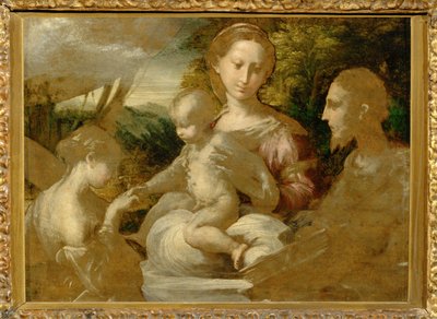 Il matrimonio mistico di Santa Caterina - La mistica ... da Parmigianino (1503-40)