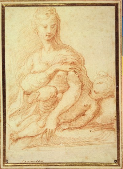 La Vergine che gioca con il Bambino in grembo da Parmigianino