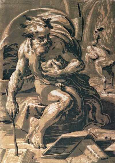 Diogene, inciso da Ugo da Carpi da Parmigianino 