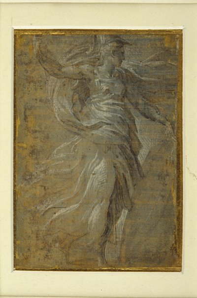 Minerva con uno scudo nella mano sinistra e una lancia nella destra da Parmigianino