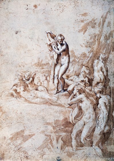 Ninfe che si bagnano da Parmigianino