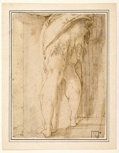 Studio per le gambe di San Giovanni Battista da Parmigianino