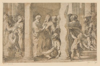 San Pietro e San Giovanni guariscono uno storpio da Parmigianino (attributed to)