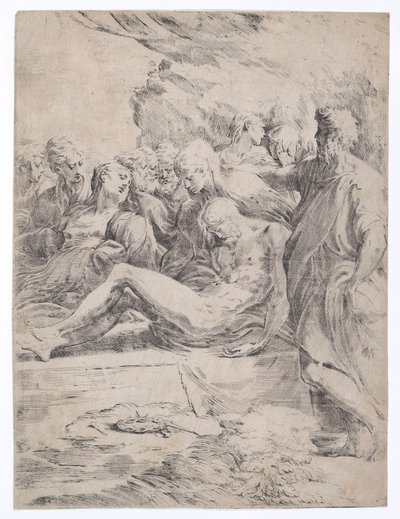 Sepoltura rivolta a sinistra, 1529-1530 da Parmigianino