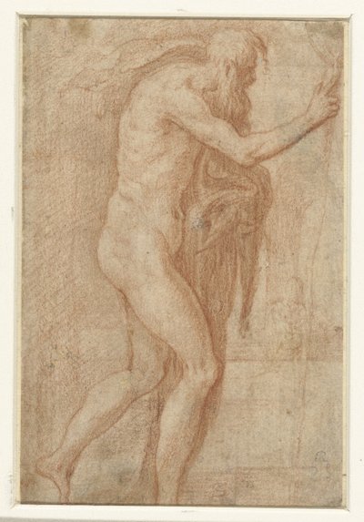 Uomo che alza il dito in segno di avvertimento da Parmigianino