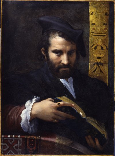 Ritratto di un uomo con un libro, ca 1524 da Parmigianino