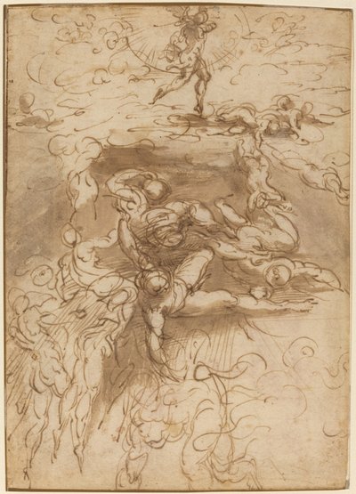 La Caduta degli Angeli Ribelli [recto] da Parmigianino