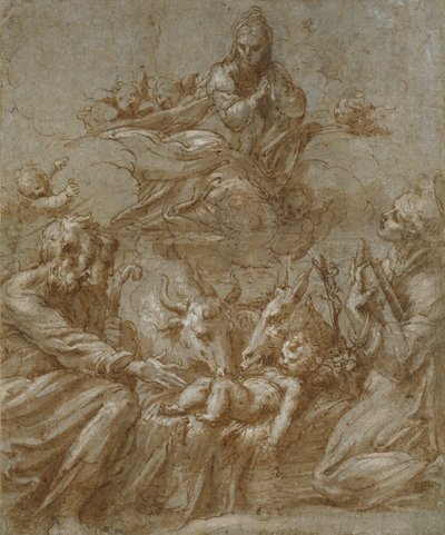 La Natività di Cristo, c1520s da Parmigianino