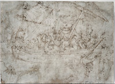 Due disegni di navi (verso) da Parri Spinelli
