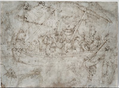Due disegni di navi verso da Parri Spinelli