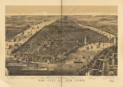 La città di New York da Parsons and Atwater; Currier and Ives