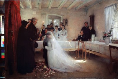 La benedizione nuziale da Pascal Adolphe Jean Dagnan Bouveret