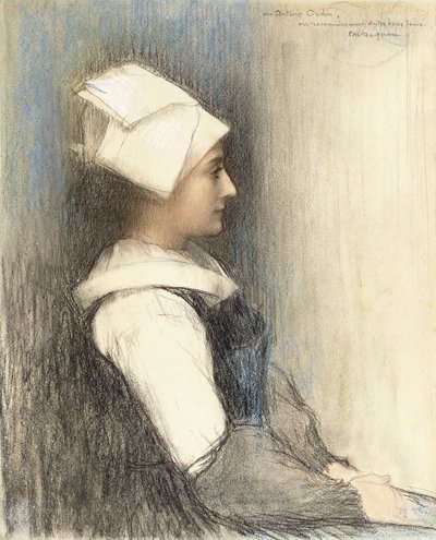 Una ragazza bretone da Pascal Adolphe Jean Dagnan Bouveret