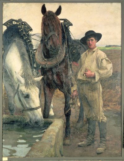 Cavalli alla fontana, 1884 da Pascal Adolphe Jean Dagnan Bouveret