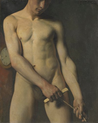 Studio di Nudo di un Uomo da Pascal Adolphe Jean Dagnan Bouveret