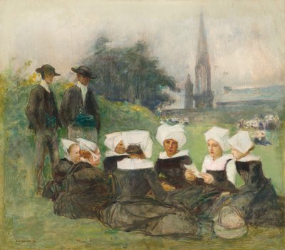 Studio per "Donne bretoni a un perdono" da Pascal Adolphe Jean Dagnan Bouveret