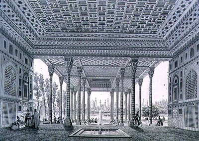 Vista interna del Padiglione degli Specchi, Isfahan, tavola 35 da 